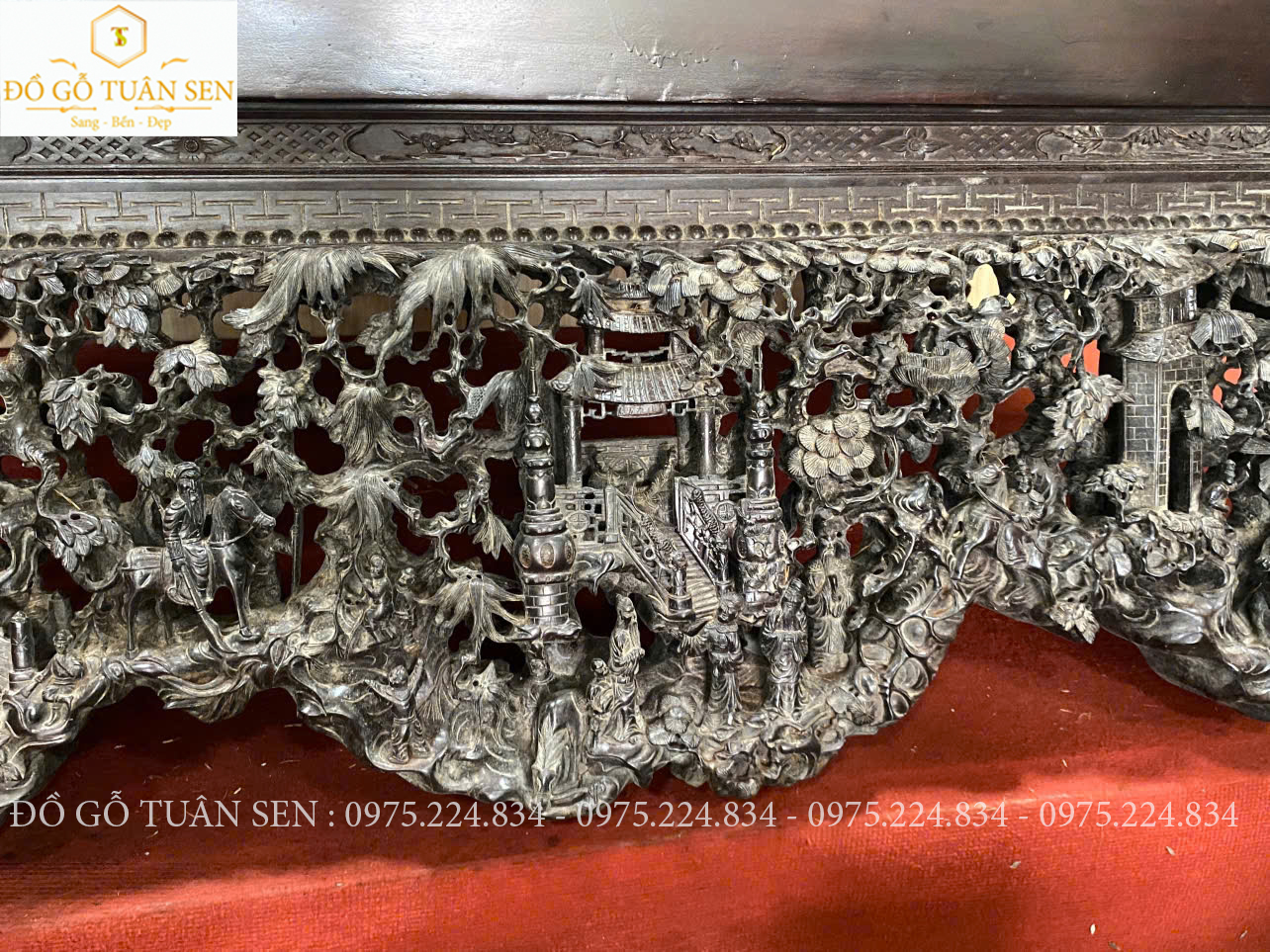 Nét đẹp tinh tế của bộ sập đục tích gỗ gụ 